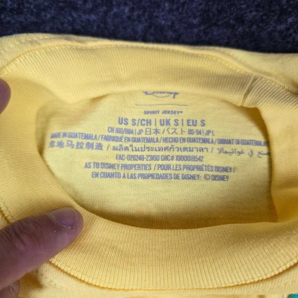 NWT Disney Disneyland Resort Play in Parks Yellow Spirit Jersey Size S - Picture 4 of 11